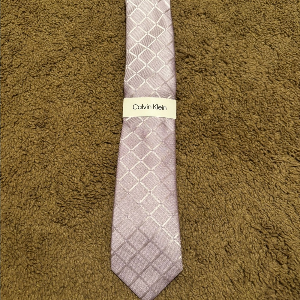 Calvin Klein Light Purple Silk Tie